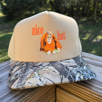 Orangutan Embroidered Hat