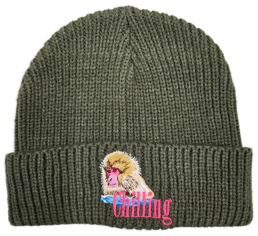 Chilling Macaques Beanie