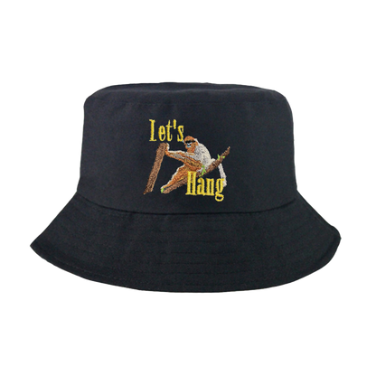 Golden Snub Embroidered Bucket Hat