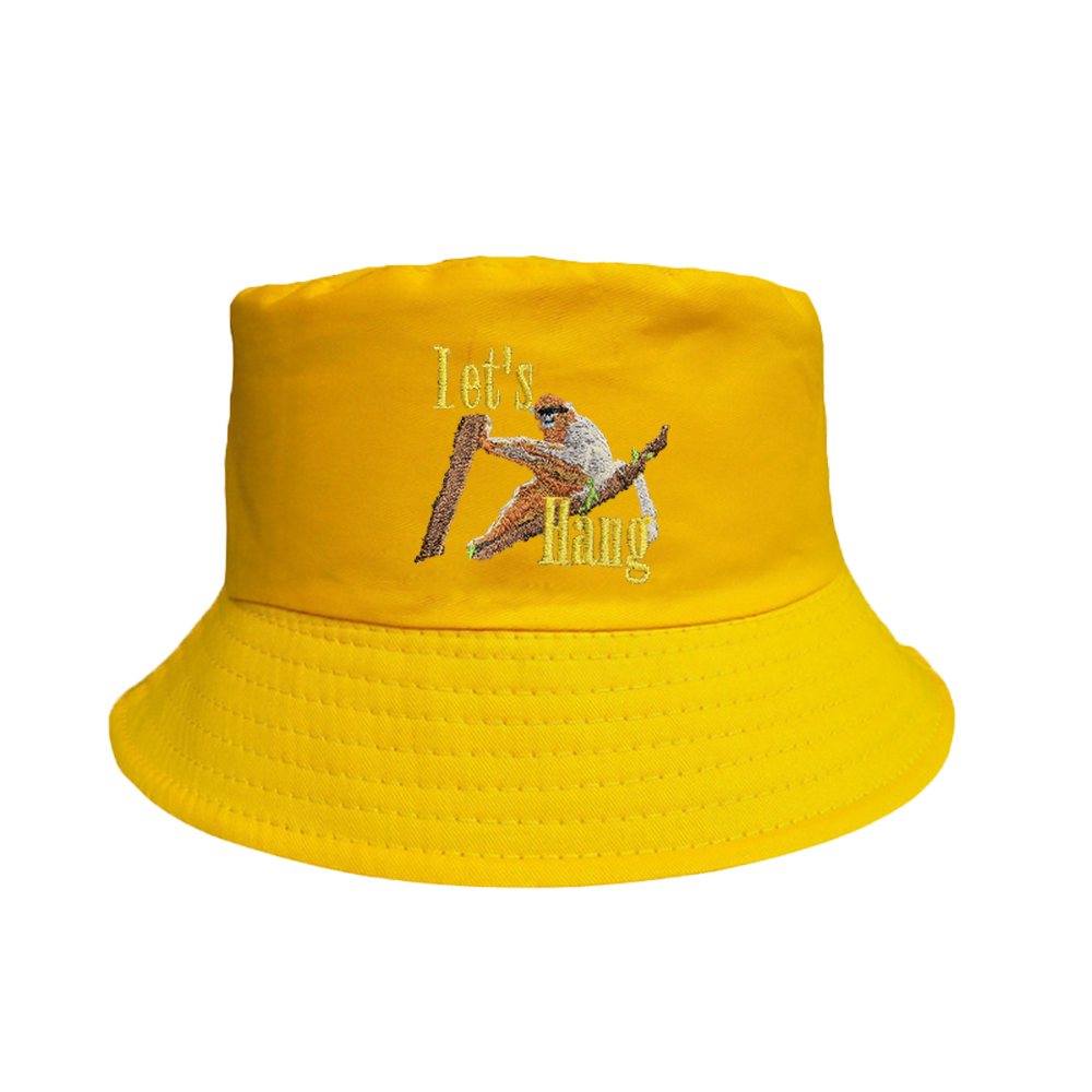 Golden Snub Embroidered Bucket Hat